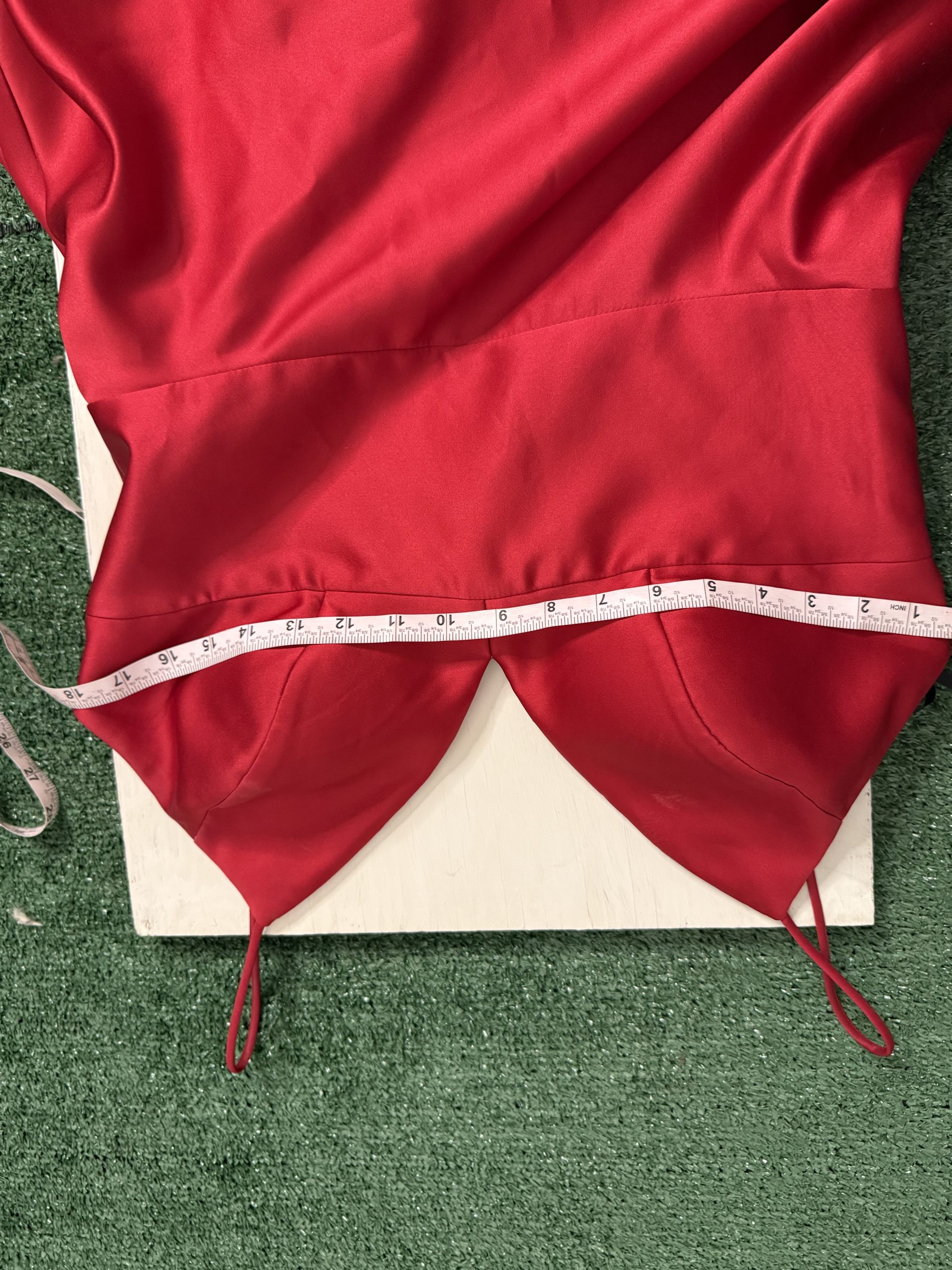 Pit-to-Pit Measurement of the Betsey & Adams Red Gown